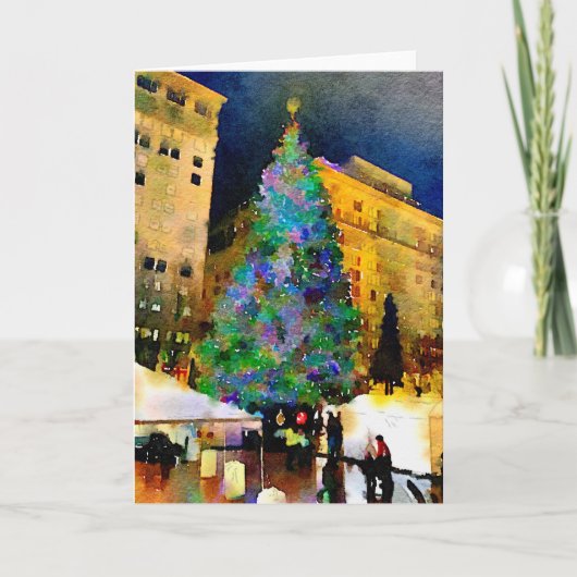 ポートランド・パイオニア・スクエアアットクリスマスカード シーズンカード (正面)