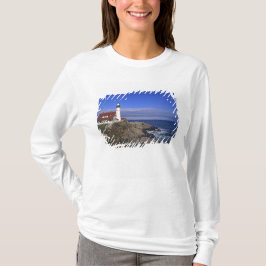 ポートランド・ヘッド灯台 メイン州 Tシャツ (正面)