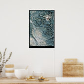 ポートランド、OR&Mt. St. Helens衛星ポスター ポスター (キッチン)