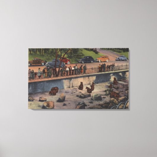 ポートランド、ORBear Dens in Washington Park キャンバスプリント (正面)