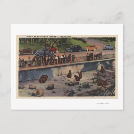 ポートランド、ORBear Dens in Washington Park ポストカード (正面)