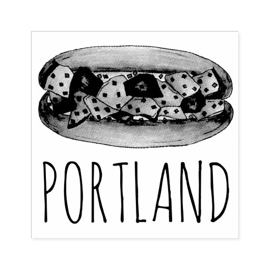 ポートランドMEメインロブスター転がサンドウィッチフードスタンプ ラバースタンプ (インプリント)