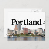 ポートランドORスカイラインとポートランド・イン・ザ・スカイ ポストカード (正面/裏面)