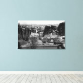 ポートランドORタウンビュー – シティパーク キャンバスプリント (インサイチュ (ウッドフロア))