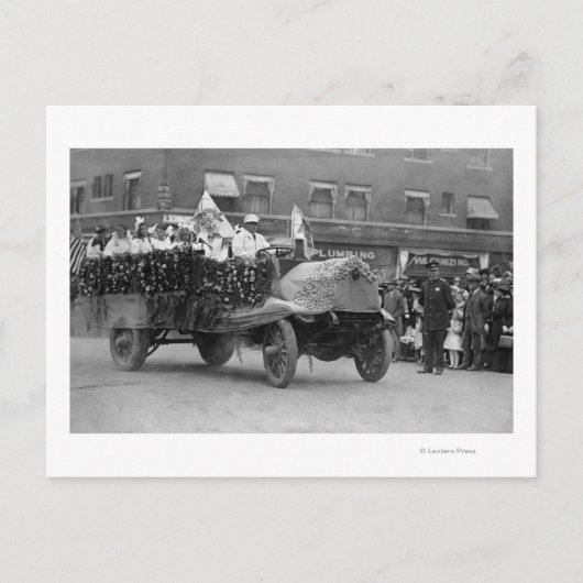 ポートランドORバラフェスティバルパレードフロート ポストカード (正面)