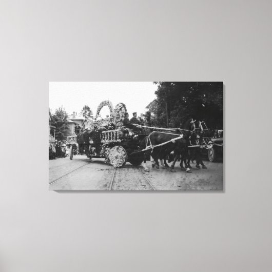 ポートランドORバラフェスティバルパレード馬 キャンバスプリント (正面)