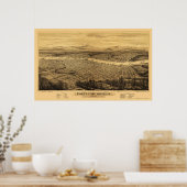 ポートランドORパノラママップ – 1879 ポスター (キッチン)