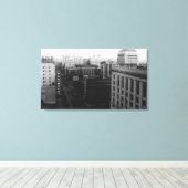 ポートランドORメインセントからのブロードウェイのビュー。 キャンバスプリント (インサイチュ (ウッドフロア))