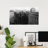 ポートランドORメインセントからのブロードウェイのビュー。 ポスター (ホームオフィス)