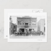 ポートランドOR消防署描馬と男性 ポストカード (正面/裏面)