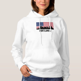 ポートランドOR米国国旗 パーカ