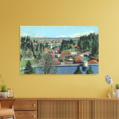 ポートランドOR – シティパークからの眺め キャンバスプリント (インサイチュ (リビング))