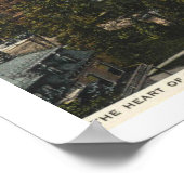 ポートランドOR，パノラマダウンタウン1920sヴィンテージスタイル ポスター (角)