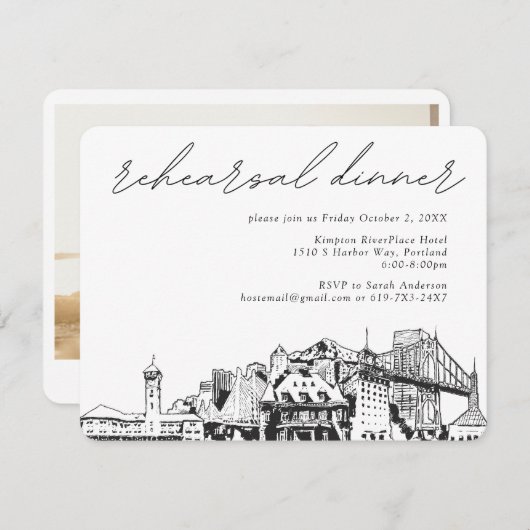 ポートラ結婚ンドの招待状エンクロージャカード エンクロージャーカード (正面/裏面)