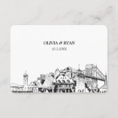 ポートラ結婚ンドのRSVP伝統的 Meal Options エンクロージャーカード (裏面)