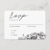 ポートラ結婚ンドのRSVP伝統的 Meal Options エンクロージャーカード (正面)