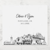 ポートラ結婚ンドパーソナライズされたのシャンパンラベル スパークリングワインラベル (シングルラベル)