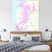 ポートリッチ&ニューポートリチェフロリダの地図(1954) キャンバスプリント (インサイチュ (寝室))