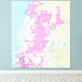 ポートリッチ&ニューポートリチェフロリダの地図(1954) キャンバスプリント (インサイチュ (ウッドフロア))
