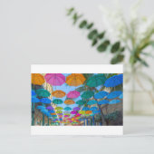 ポートルイスカンアウダンウォーターフロント傘の帽子 ポストカード (スタンド正面)