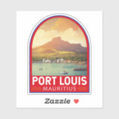 ポートルイスモーリシャストラベルアートヴィンテージ シール (シート)