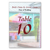 ポートルーカヤマーケットプレイス結婚バハマの製品 テーブルナンバー (裏面)