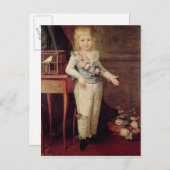 ポートレートでルイ十七世と推定する ポストカード (正面/裏面)