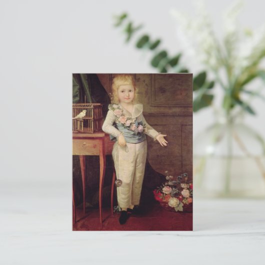 ポートレートでルイ十七世と推定する ポストカード (スタンド正面)