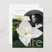 ポートレートとの生命のカスタマイズ可能なWのお祝い 招待状 (正面/裏面)