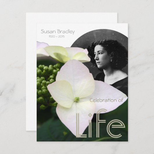 ポートレートとの生命のカスタマイズ可能なWのお祝い 招待状 (正面/裏面)