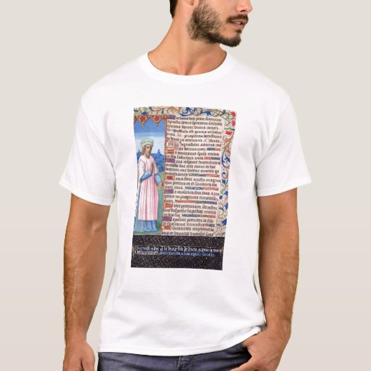 ポートレートとのMagnificatの文字の Tシャツ (正面)