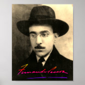 ポートレートとフェルナンド・ペソアの署名 ポスター (正面)