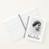 ポートレートとヘレン・ケラーの署名 ノートブック (内部)