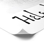 ポートレートとヘレン・ケラーの署名 ポスター (角)