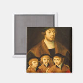 ポートレートと三子 マグネット (正面/裏面)