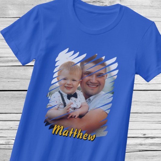 ポートレートと名前の追加カスタムパーソナライズされた贈 Tシャツ