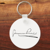 ポートレートと署名ジャコモプッチーニ キーホルダー (正面)