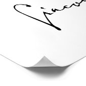 ポートレートと署名ジャコモプッチーニ ポスター (角)