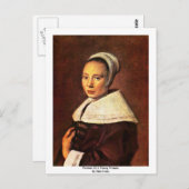 ポートレートによる若い女性のフラン ポストカード (正面/裏面)