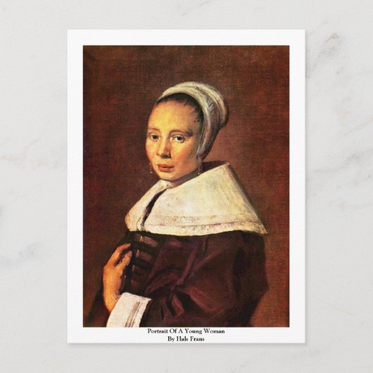 ポートレートによる若い女性のフラン ポストカード (正面)