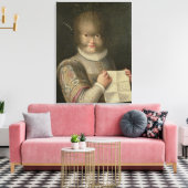 ポートレートに覆われた少女 キャンバスプリント (インサイチュ (リビング))