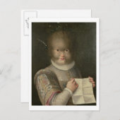 ポートレートに覆われた少女 ポストカード (正面/裏面)