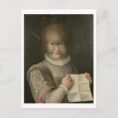 ポートレートに覆われた少女 ポストカード (正面)