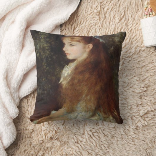 ポートレートのアイリーン – ルノアール印象派絵画派 クッション (ブランケット)