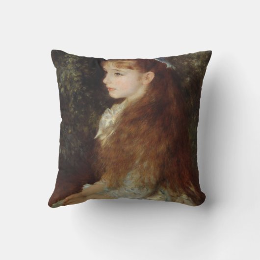 ポートレートのアイリーン – ルノアール印象派絵画派 クッション (裏面)