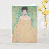ポートレートのアマリズッカーカンドルバイグスタフクリムト カード (黄色い花)
