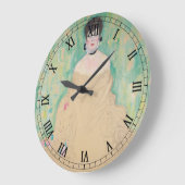 ポートレートのアマリズッカーカンドルバイグスタフクリムト ラージ壁時計 (傾斜)