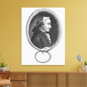 ポートレートのエマニュエルカント2 キャンバスプリント (インサイチュ (リビング))