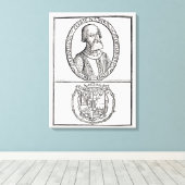 ポートレートのエルナド・コルテスとその腕 キャンバスプリント (インサイチュ (ウッドフロア))