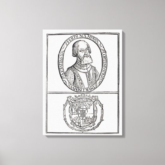 ポートレートのエルナド・コルテスとその腕 キャンバスプリント (正面)